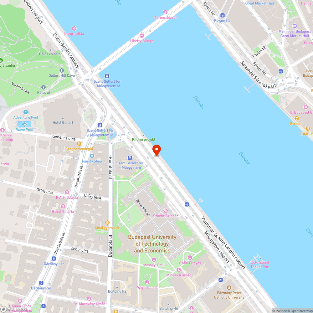 Hordók az alsó rakparton (Gellért tér) bejelentés helye