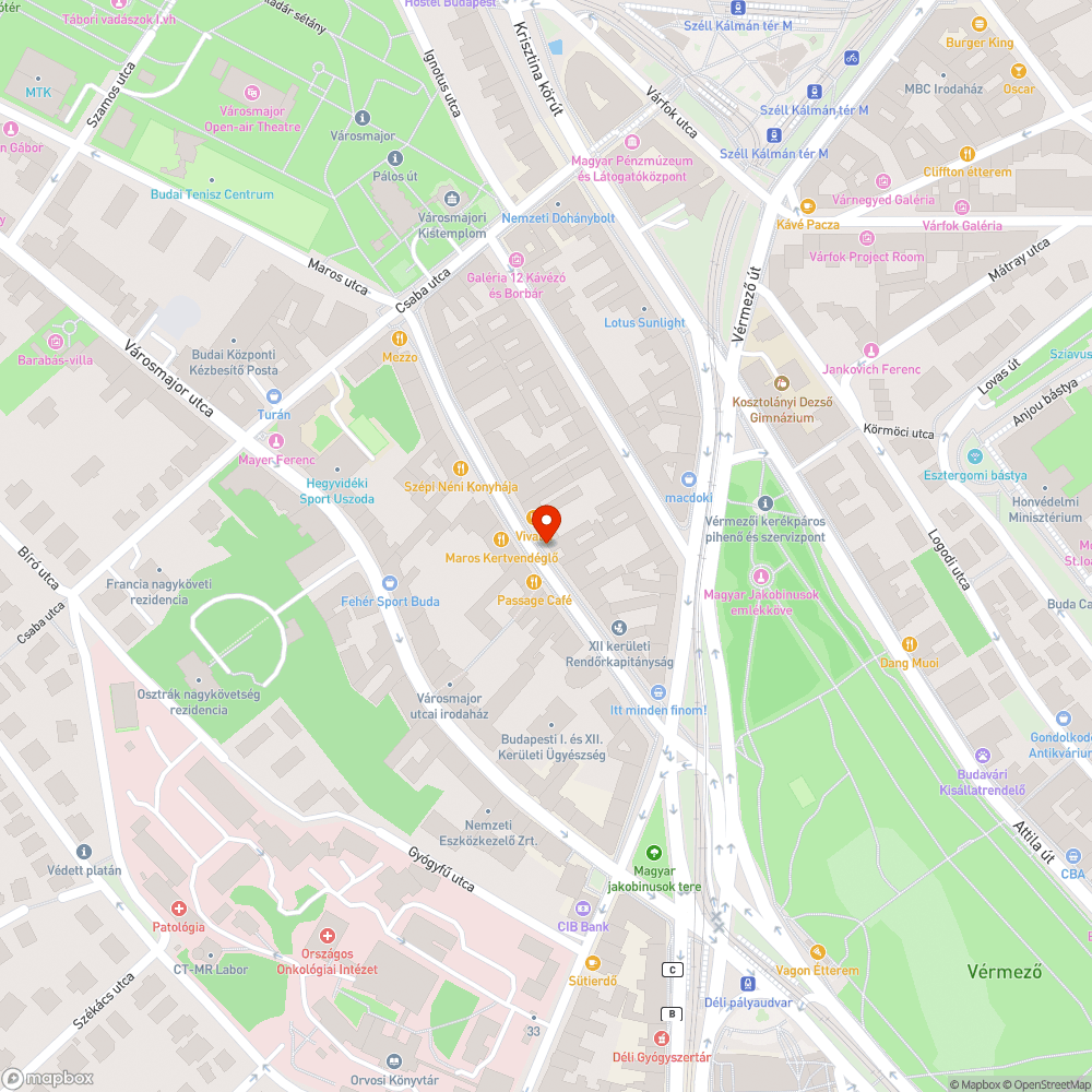 Üzembe helyezésre váró buszmegálló bejelentés helye