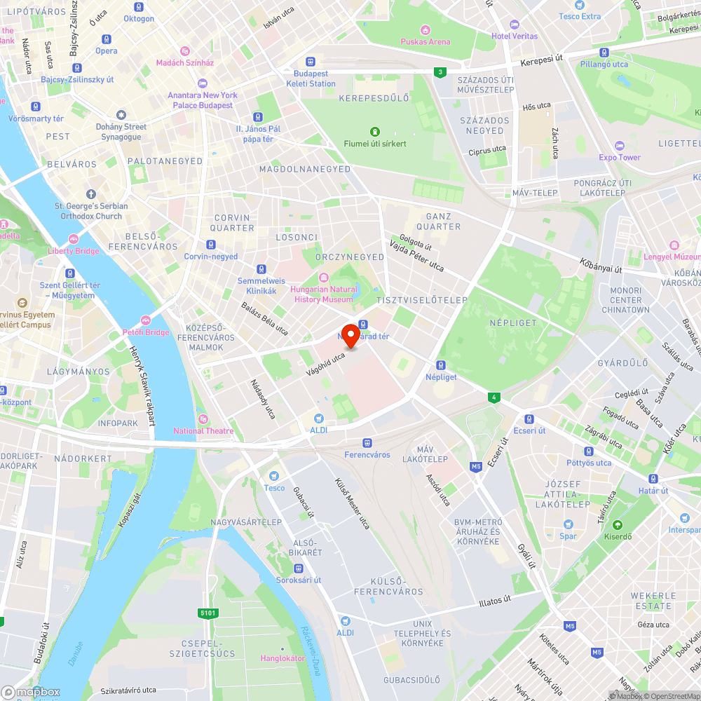 Majdnem zebra bejelentés helye