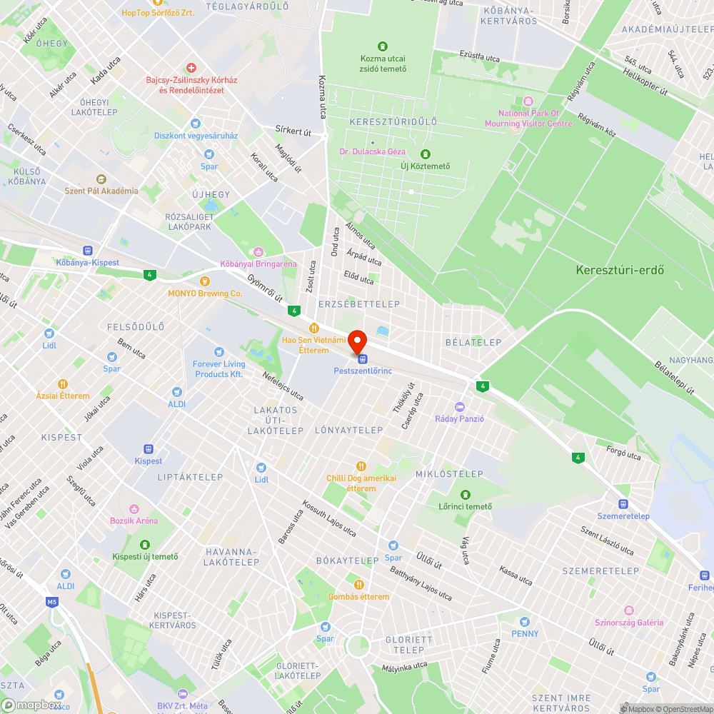 Gaz bejelentés helye