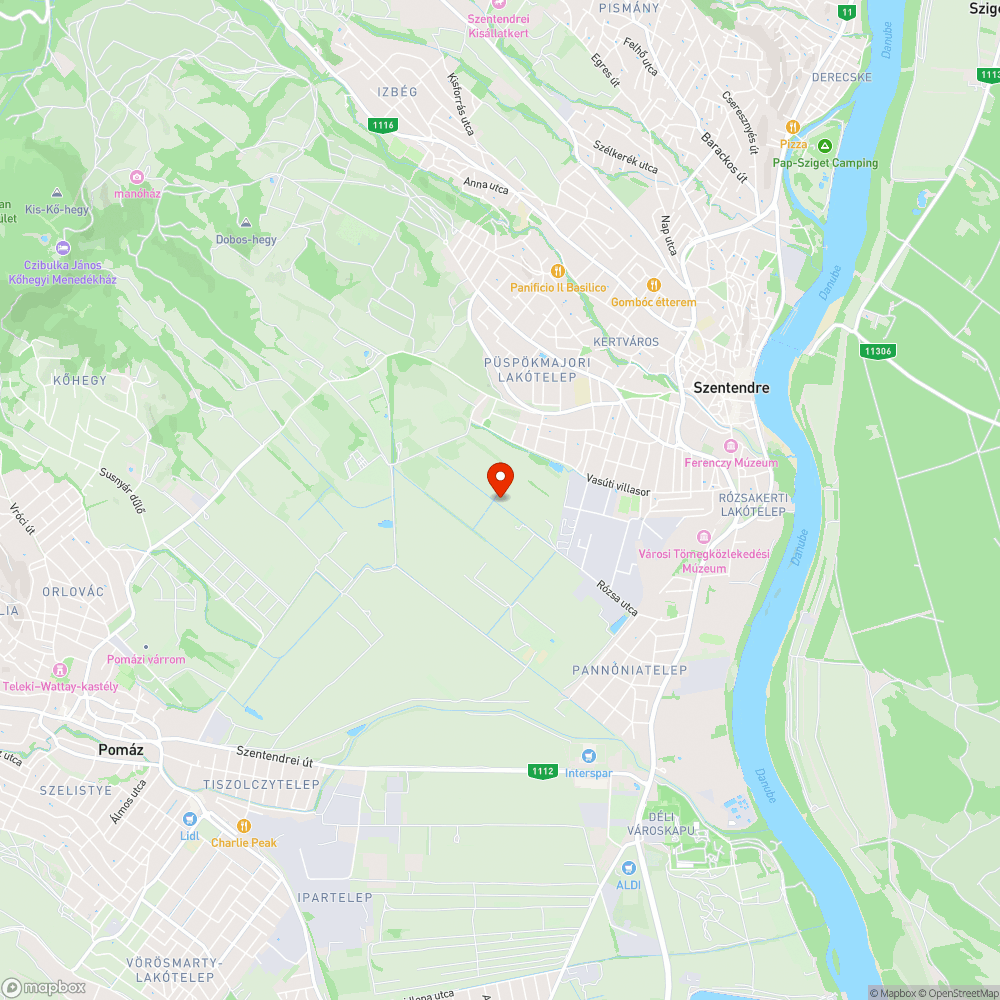 Rózsa utcai kátyuk bejelentés helye