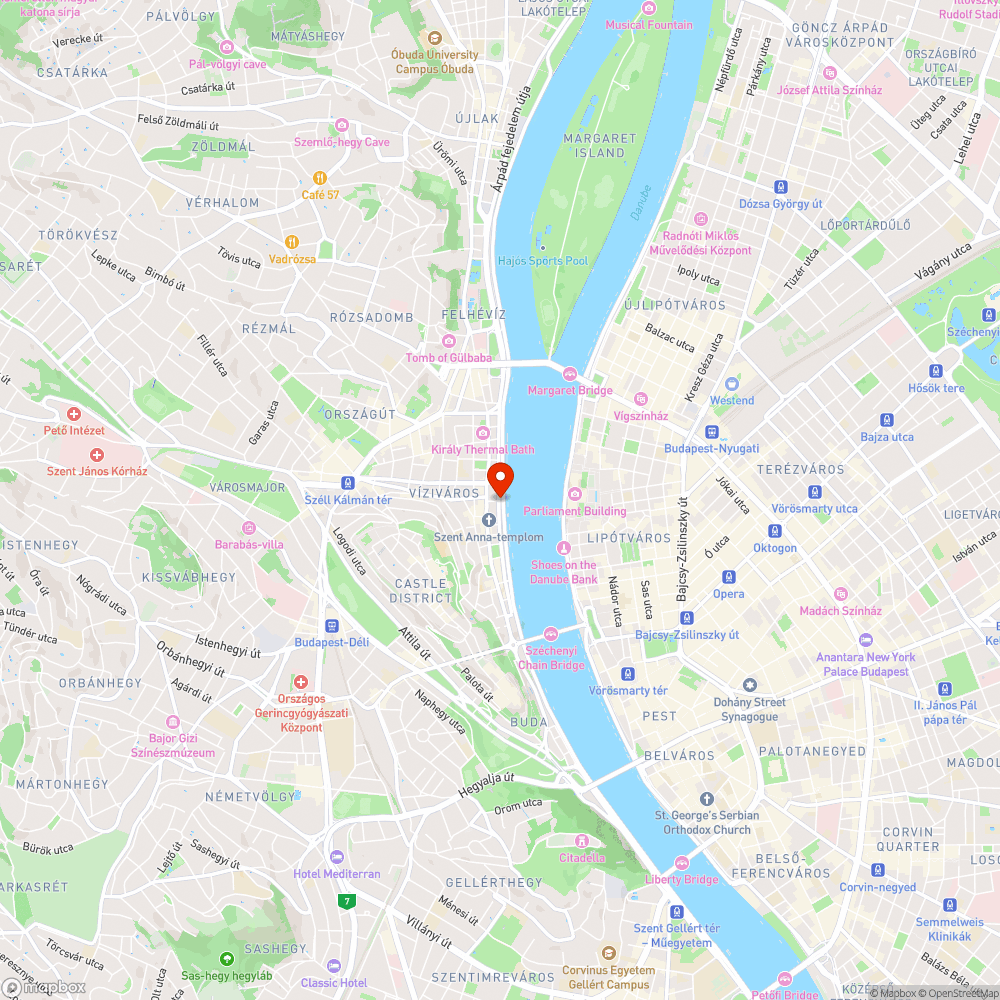 Batthyány téri veszélyes villamosmegálló és gyalogátkelő bejelentés helye