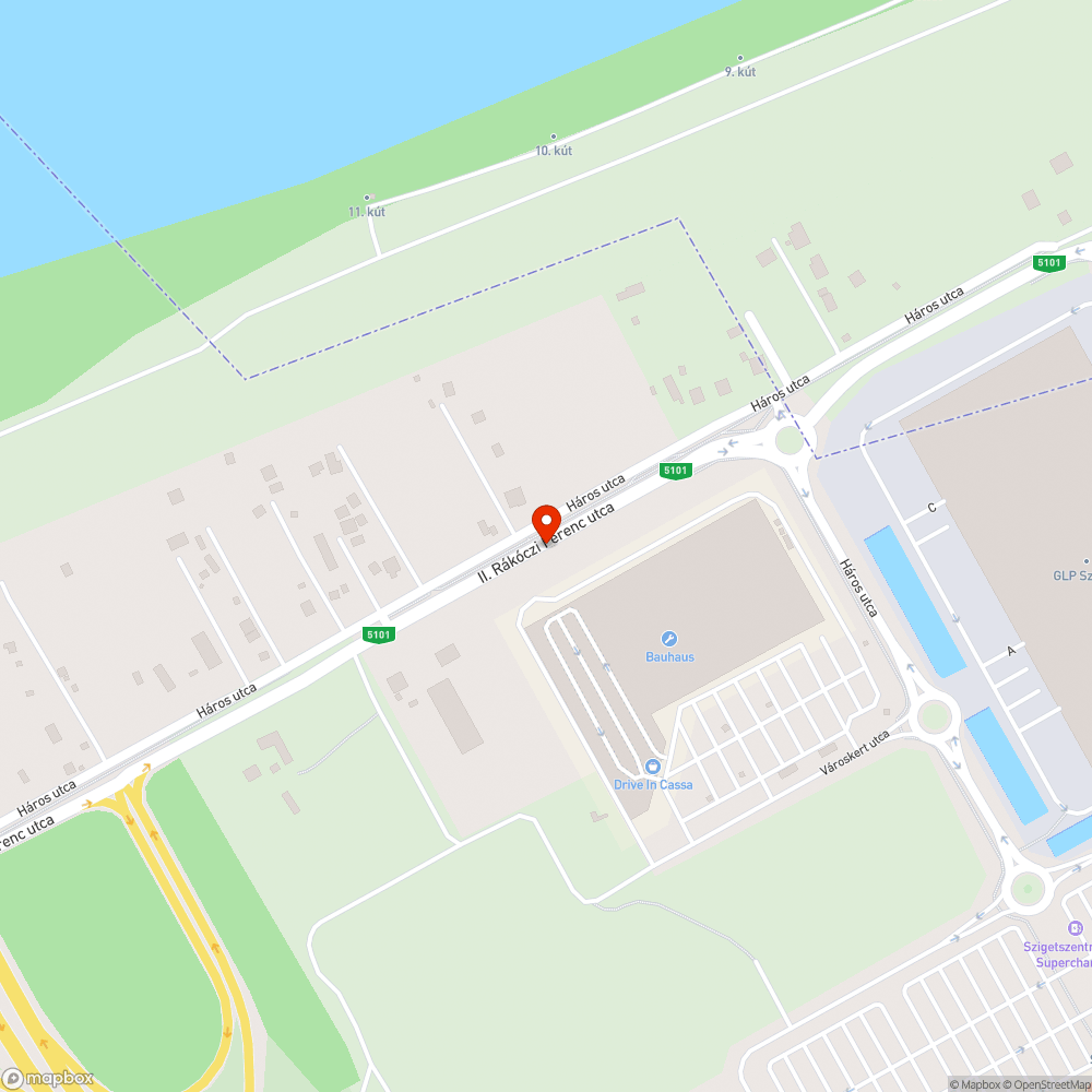 Bicikliút a buszmegállón keresztül bejelentés helye