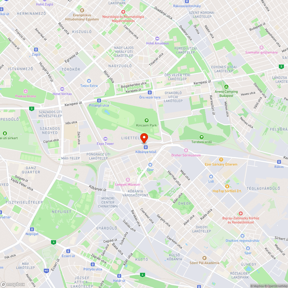 hosszan gazos terület az út mellett bejelentés helye