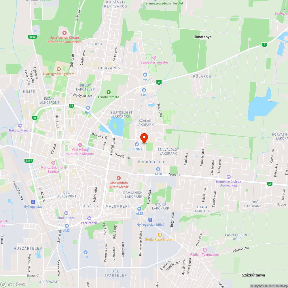 Sötétség bejelentés helye