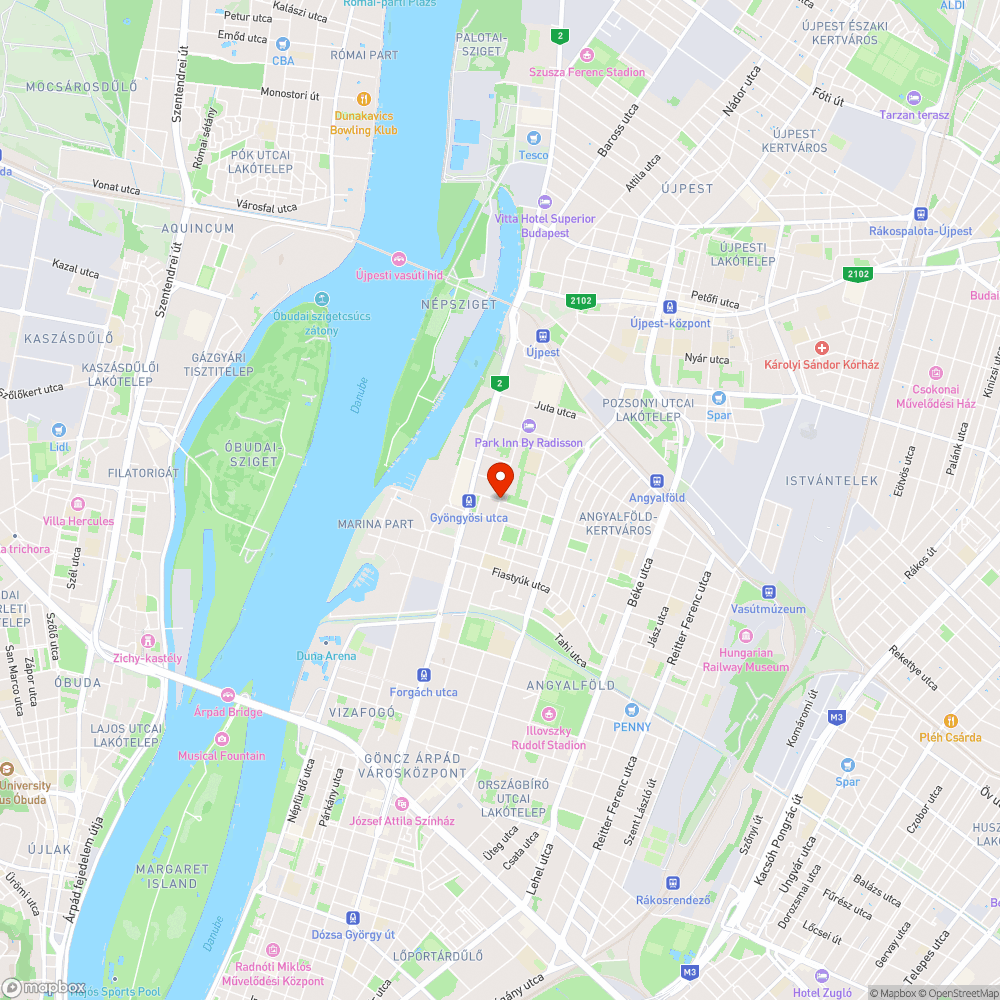 Áll a víz a zebránál a Gyöngyösi-Madarász kereszteződésben bejelentés helye