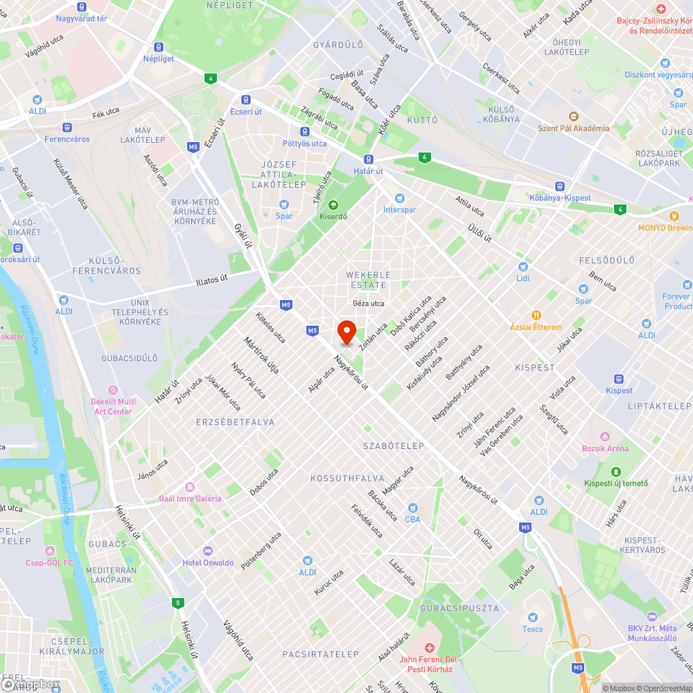 Elhagyott külföldi rendszámú Jármű bejelentés helye