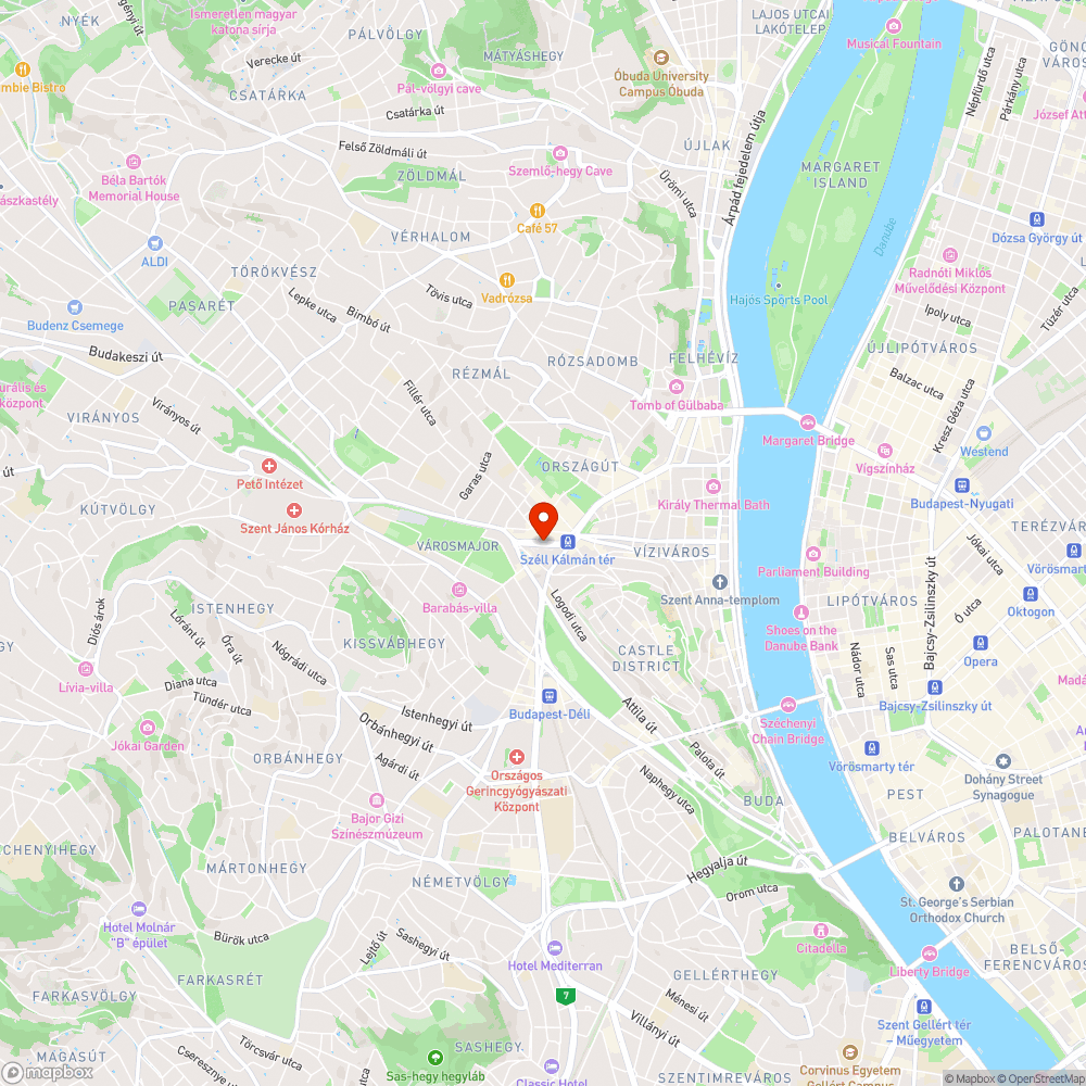 Üreg az új Széll Kálmán téri buszsávban bejelentés helye