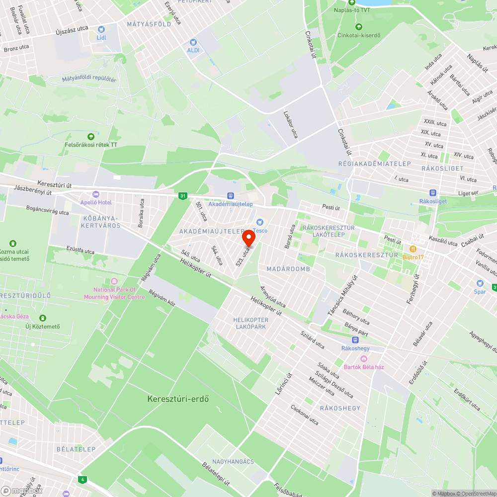 Még mindig hiányzó utcatáblák (516/523 sarok) bejelentés helye