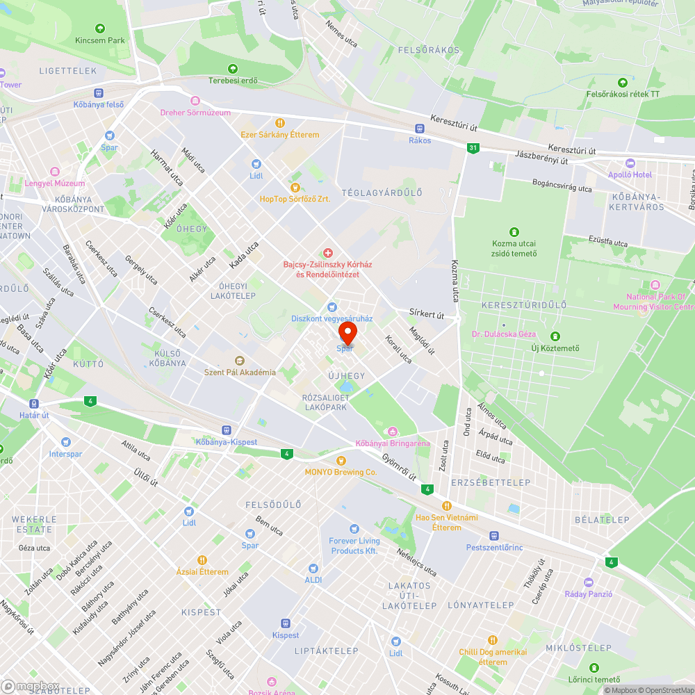 Csúnyán megdőlt oszlop bejelentés helye