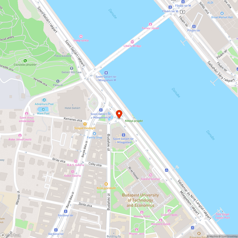 Hiányzó fa - Gellért tér bejelentés helye