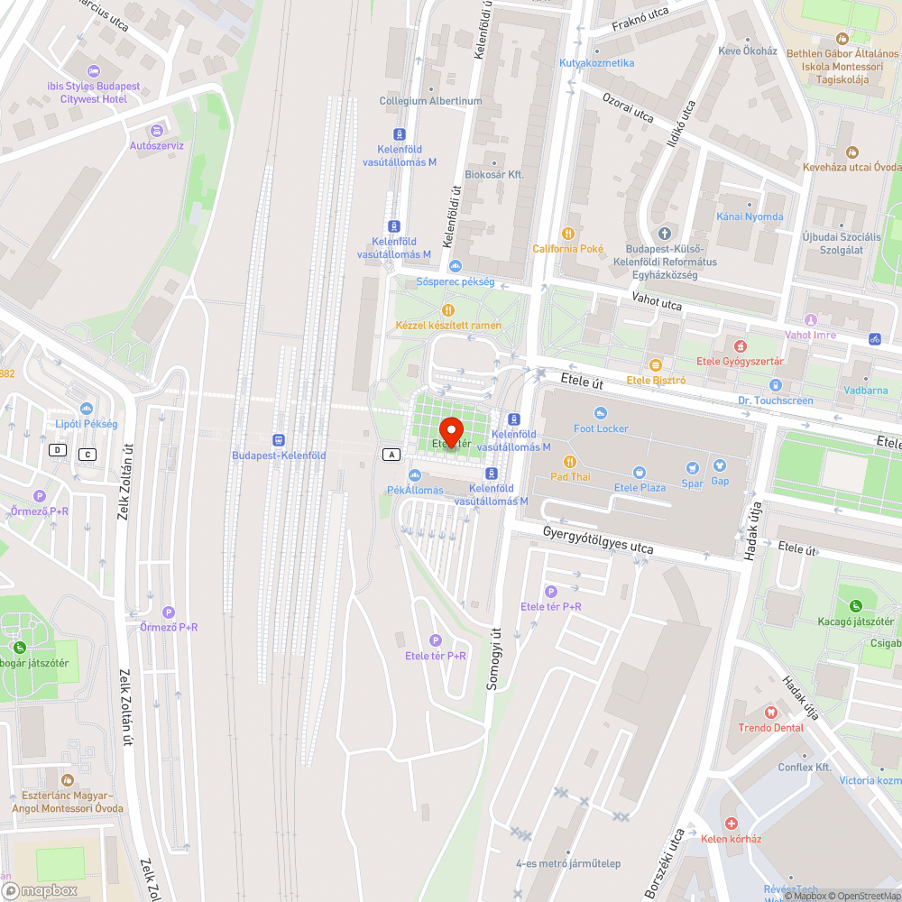 Kiszáradt fák Kelenföldön bejelentés helye