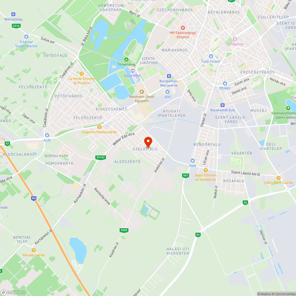 Este nem látható a közvilágítás a nagy lombkorona miatt bejelentés helye