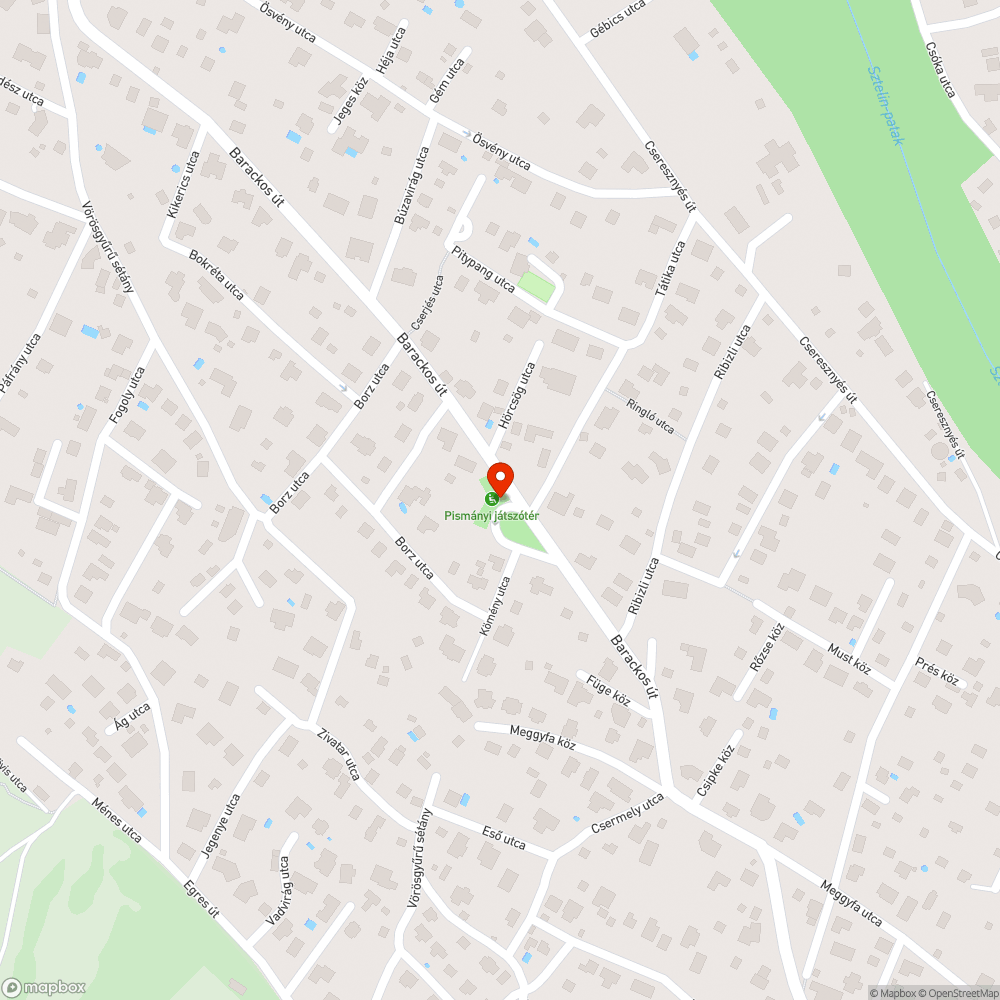 Barackos út, játszótér bejelentés helye