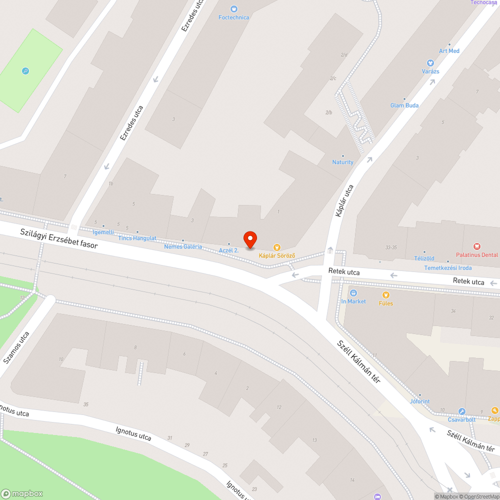 Hiányzó parkolásgátló oszlopok bejelentés helye