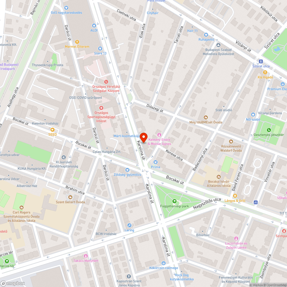 Üres fahely bejelentés helye