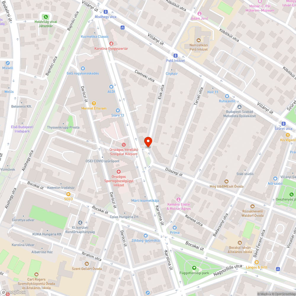 Erősen botlásveszélyes bejelentés helye