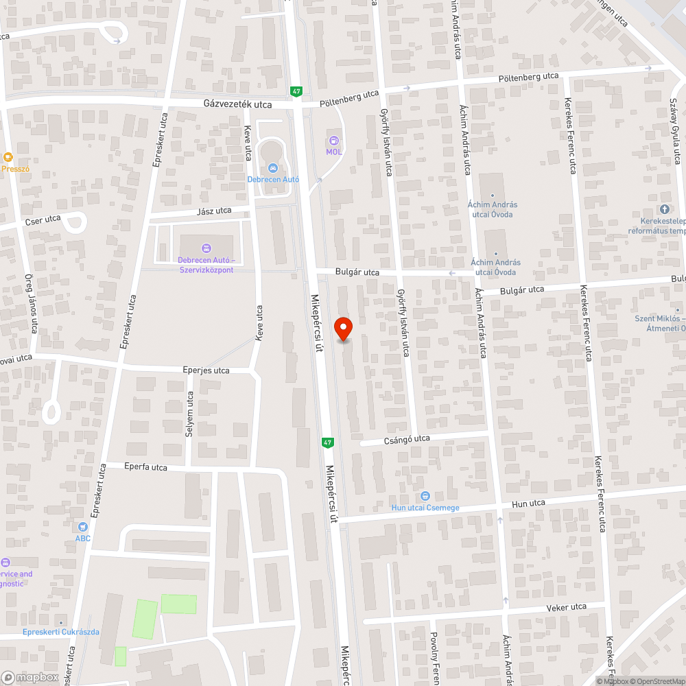 Lyuk a kerékpárúton bejelentés helye