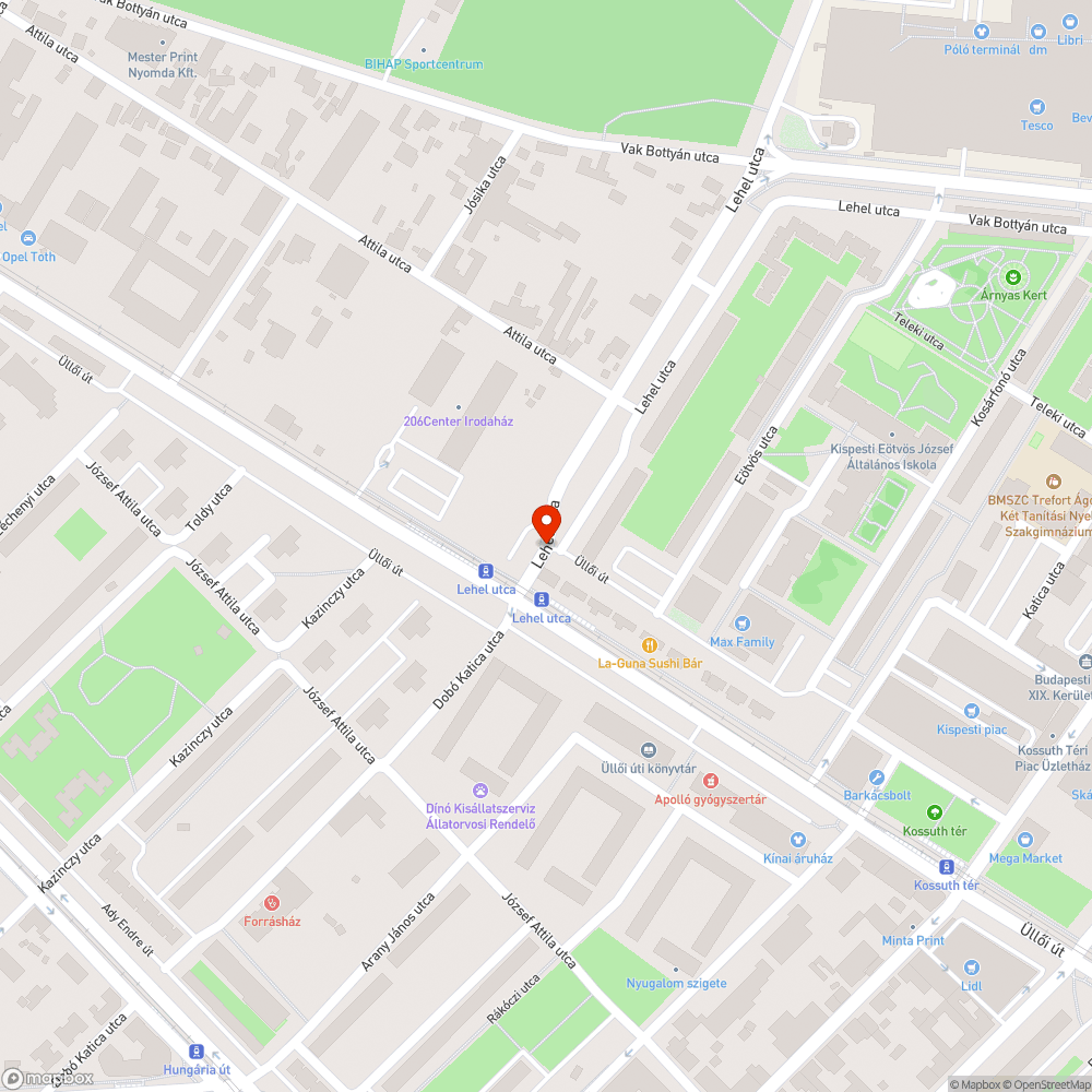 Kopott záróvonal/forgalmirend megerősítés bejelentés helye