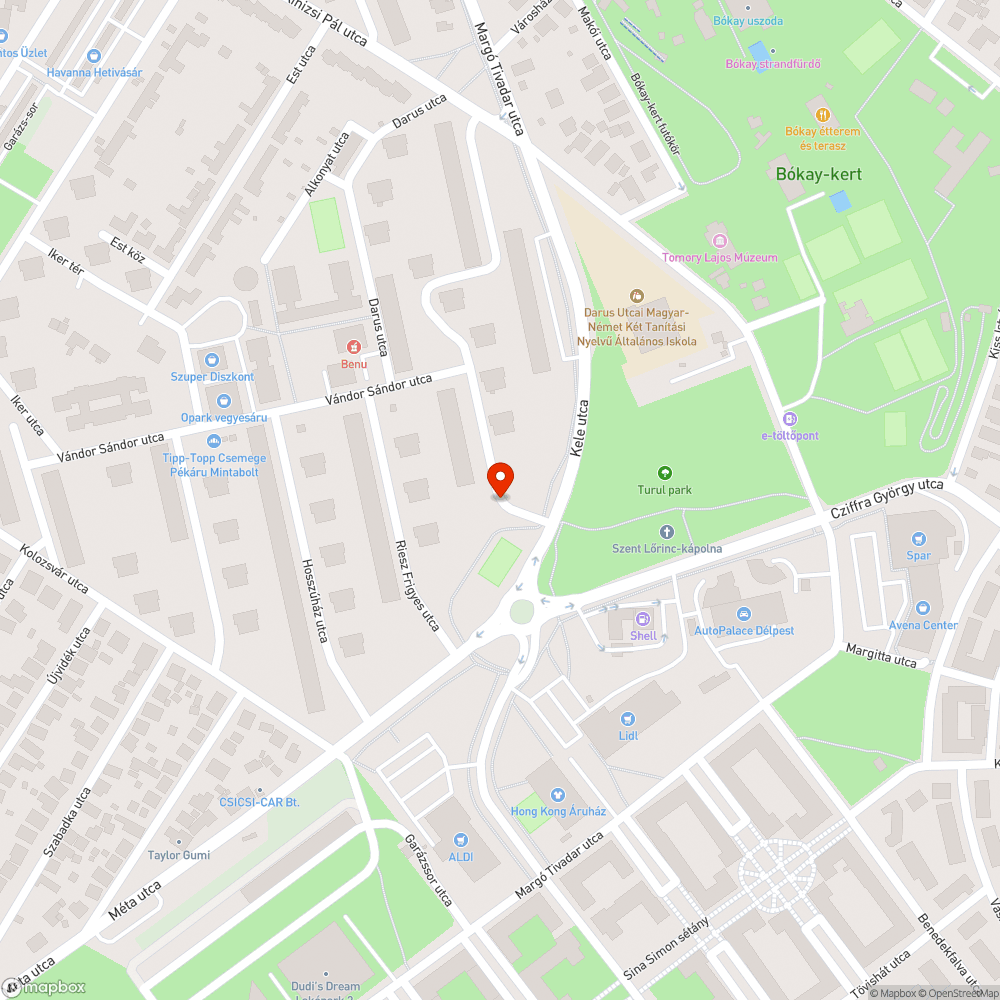 Eldőlő tábla bejelentés helye