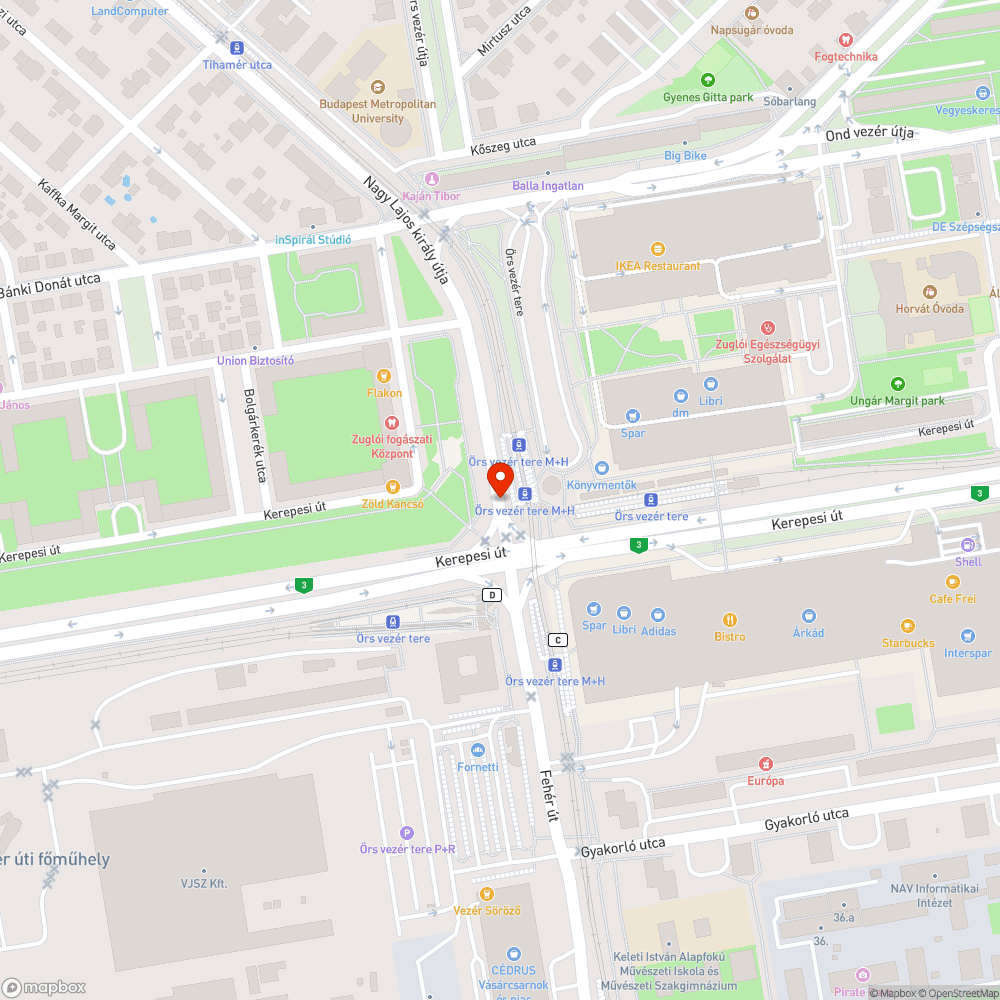 Megsüllyedt csatornarács bejelentés helye