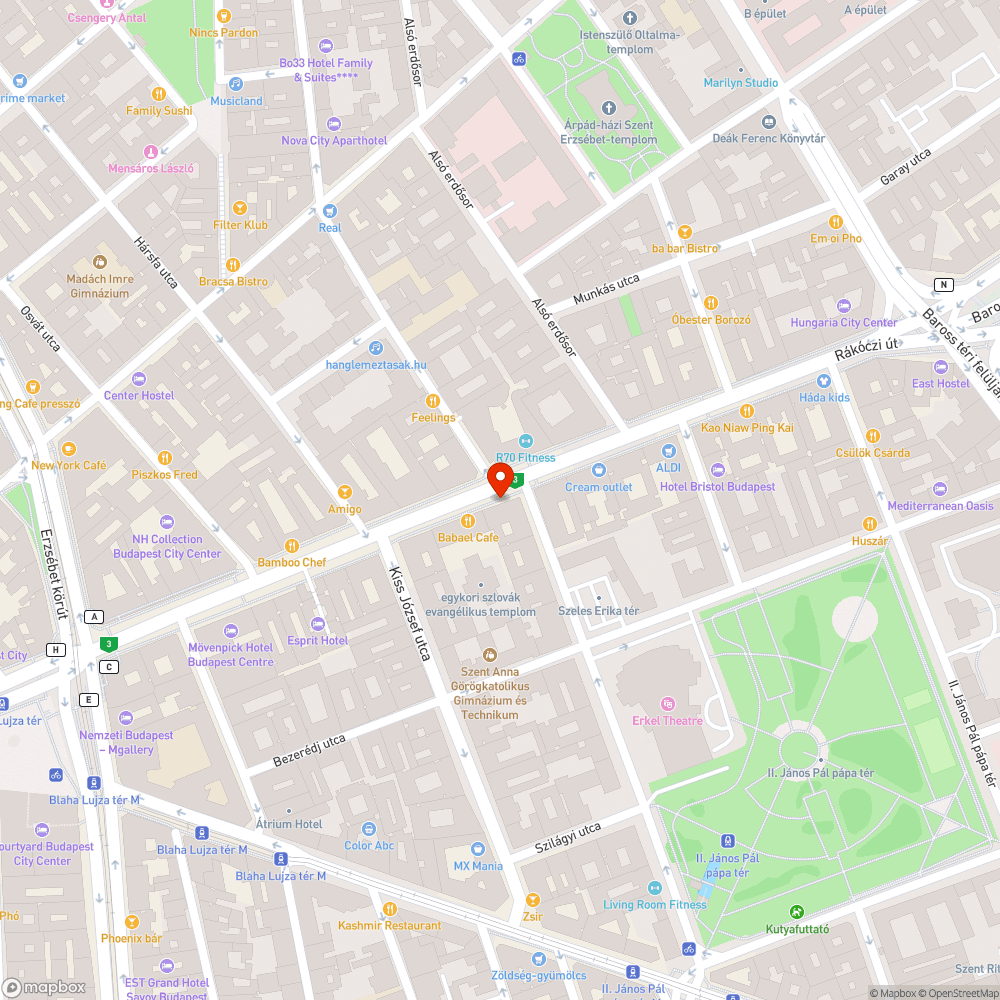 Kopott utcanévtábla bejelentés helye