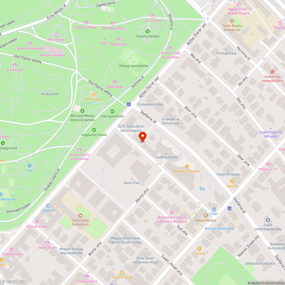 Megdőlt lámpa bejelentés helye