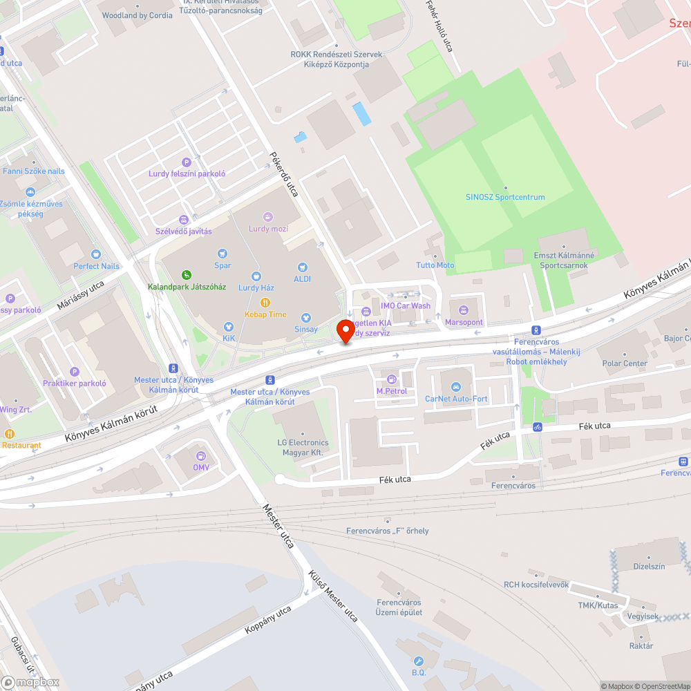 Nagyobb úthiba bejelentés helye