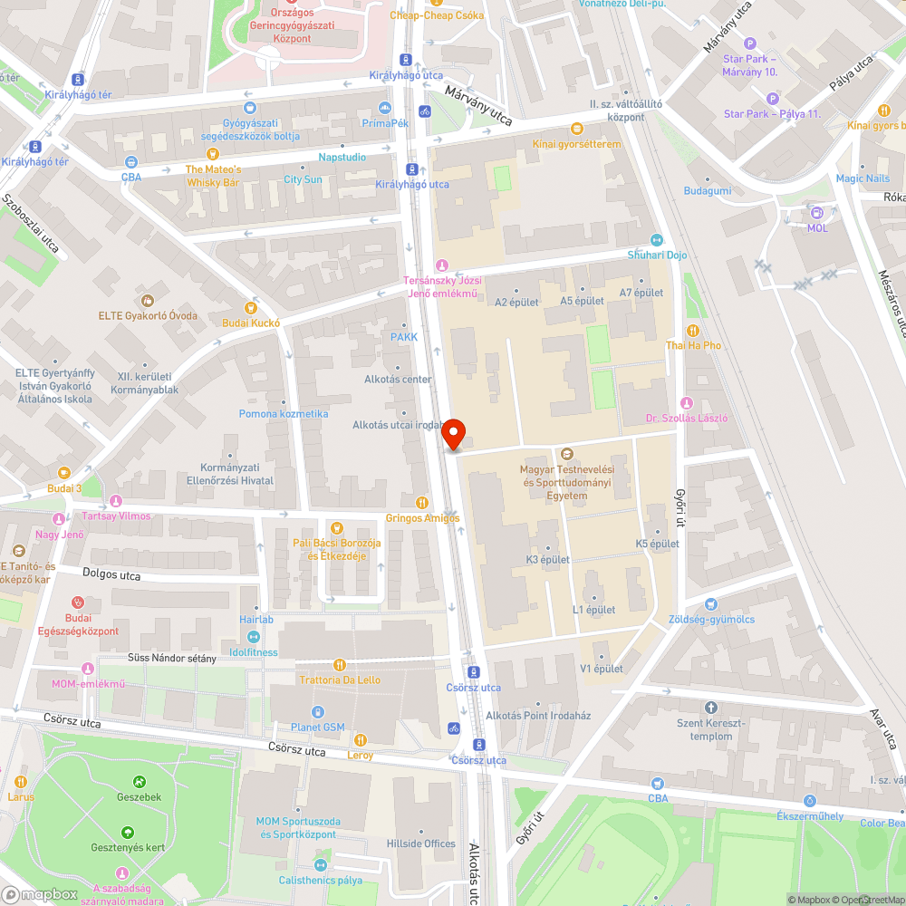 Rossz állapotú útrész bejelentés helye