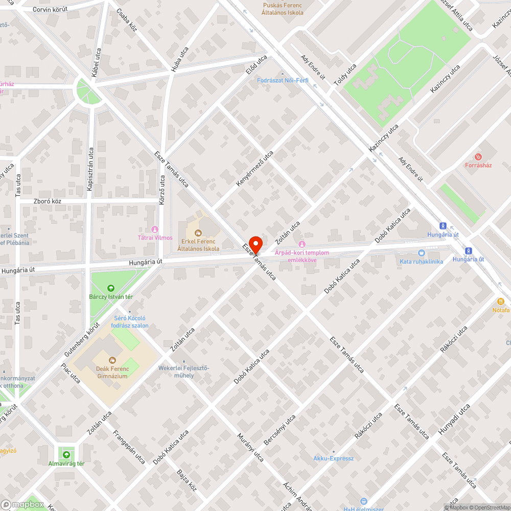 Hiányzó tábla bejelentés helye