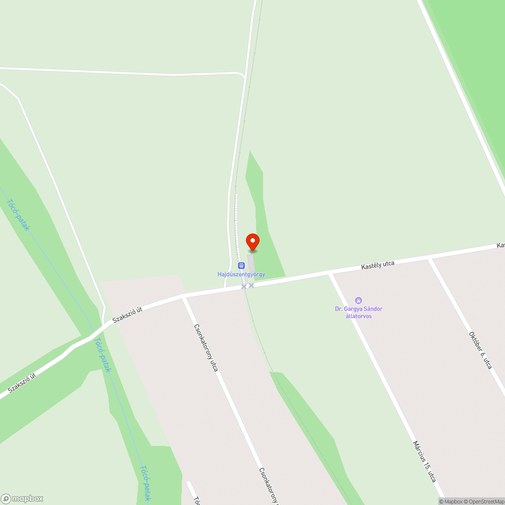 Félig lebontott állomásépület bejelentés helye