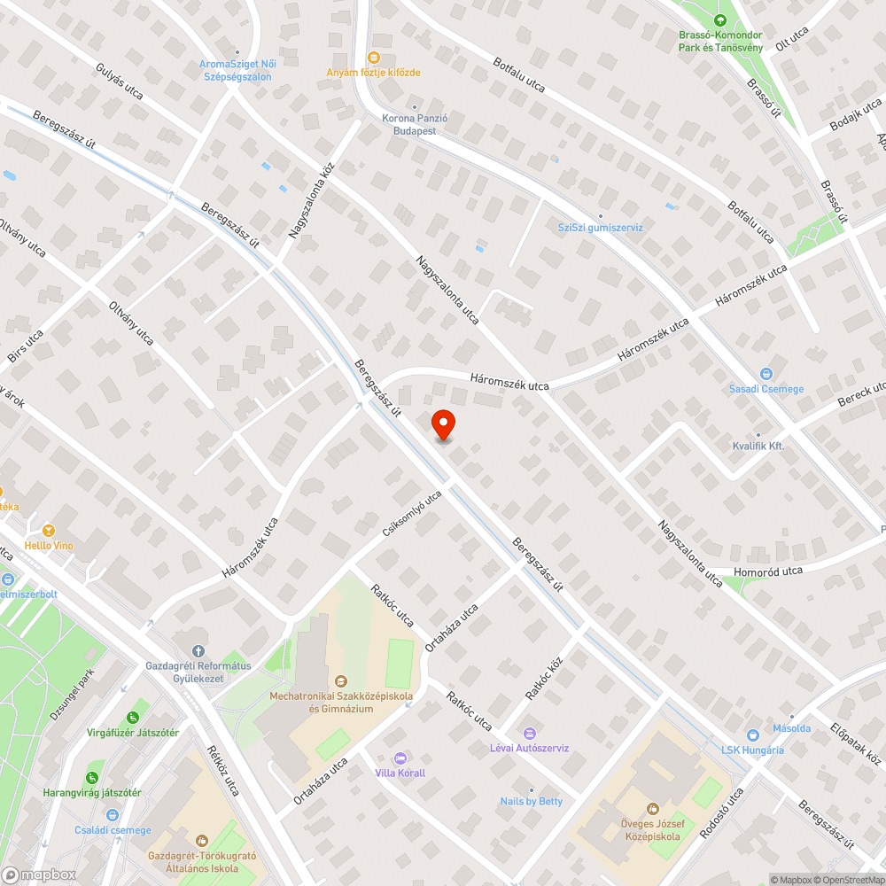 Beszakadt járda bejelentés helye