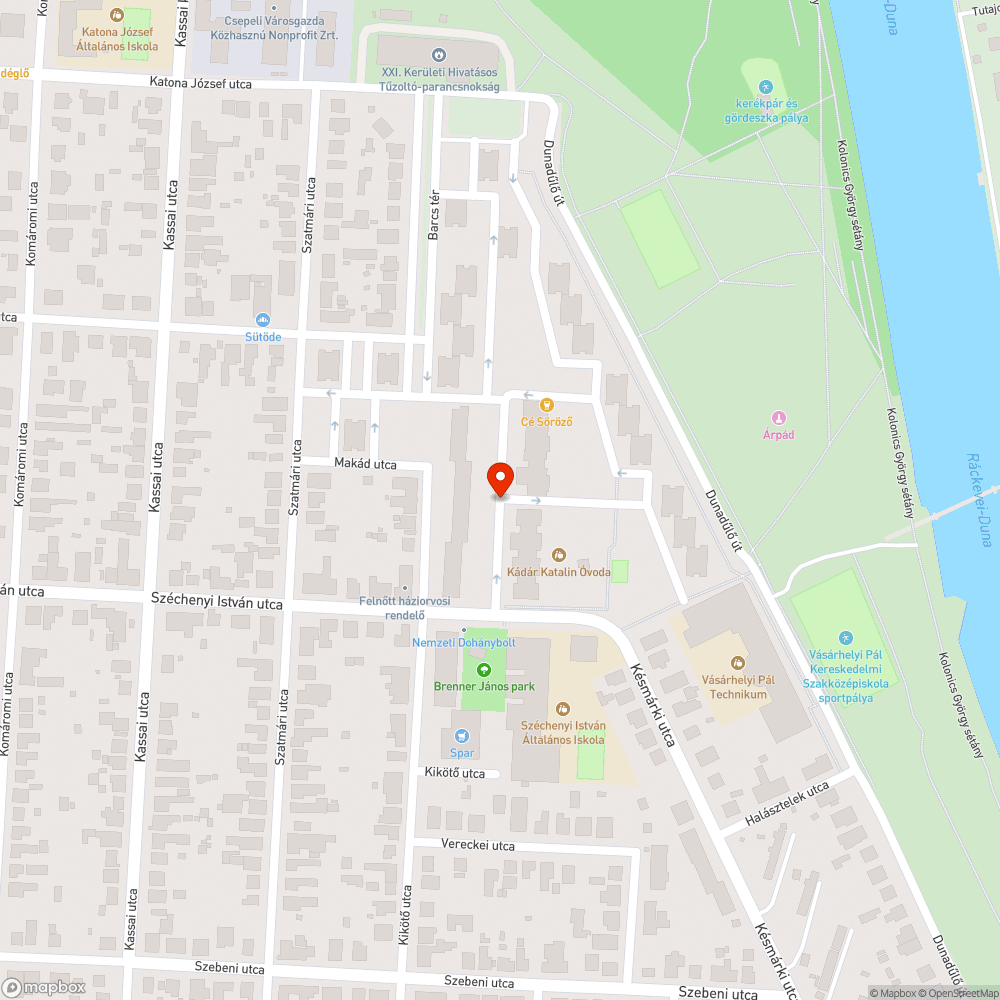 Sérült fekvőrendőr bejelentés helye