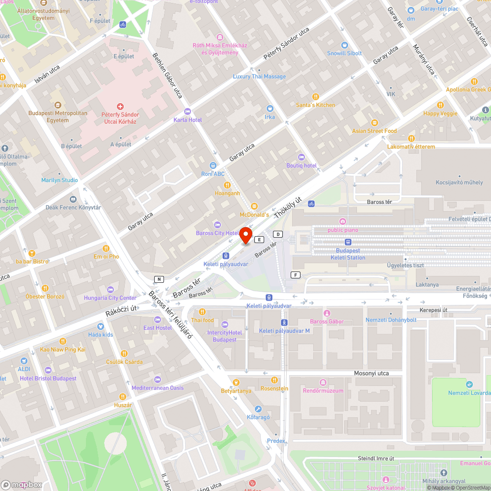 Keleti aluljáró bejelentés helye