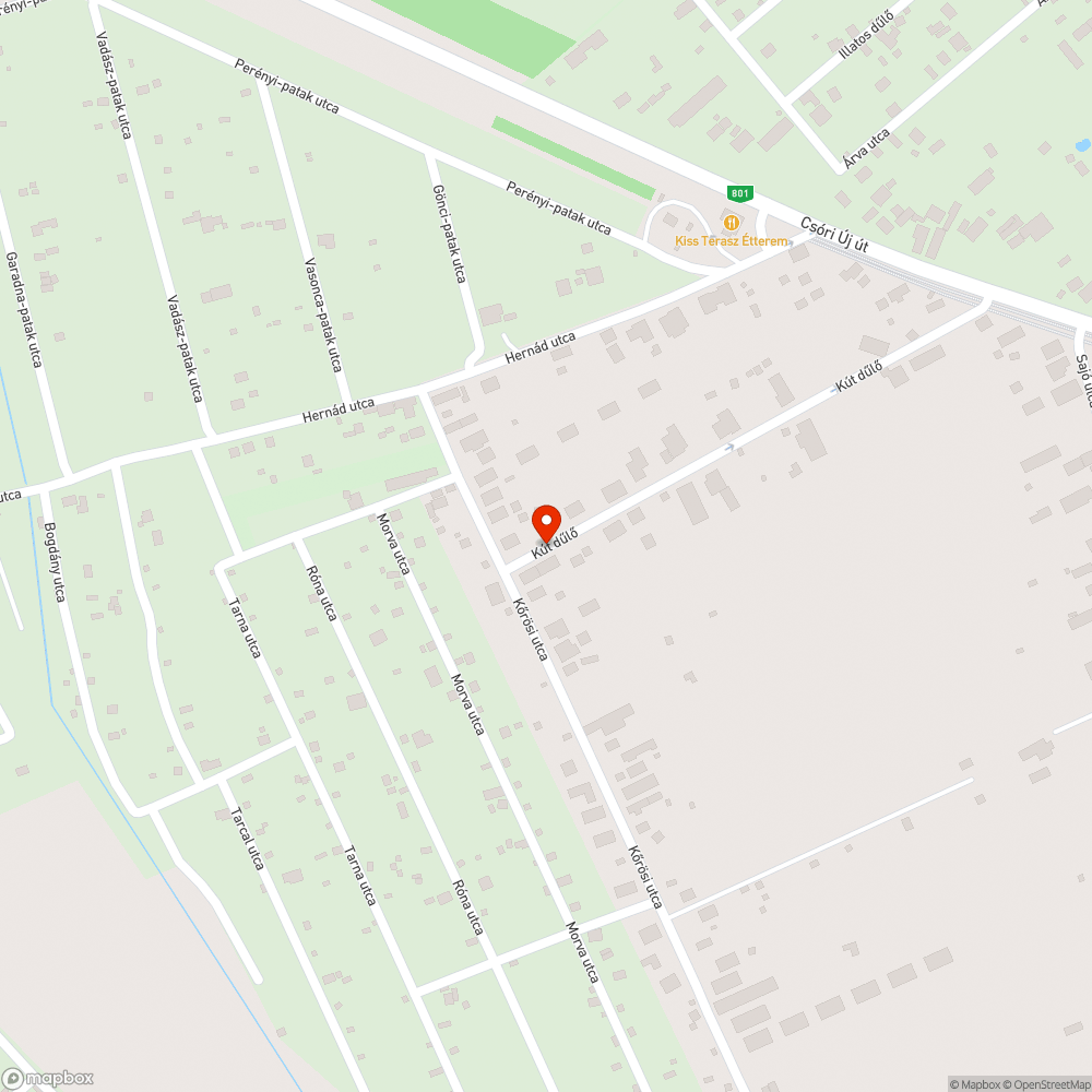 Két darab kátyú a Kőrösi utcában bejelentés helye