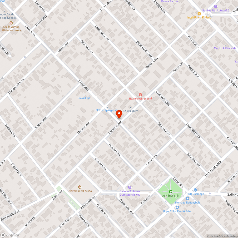 Nyitott doboz bejelentés helye