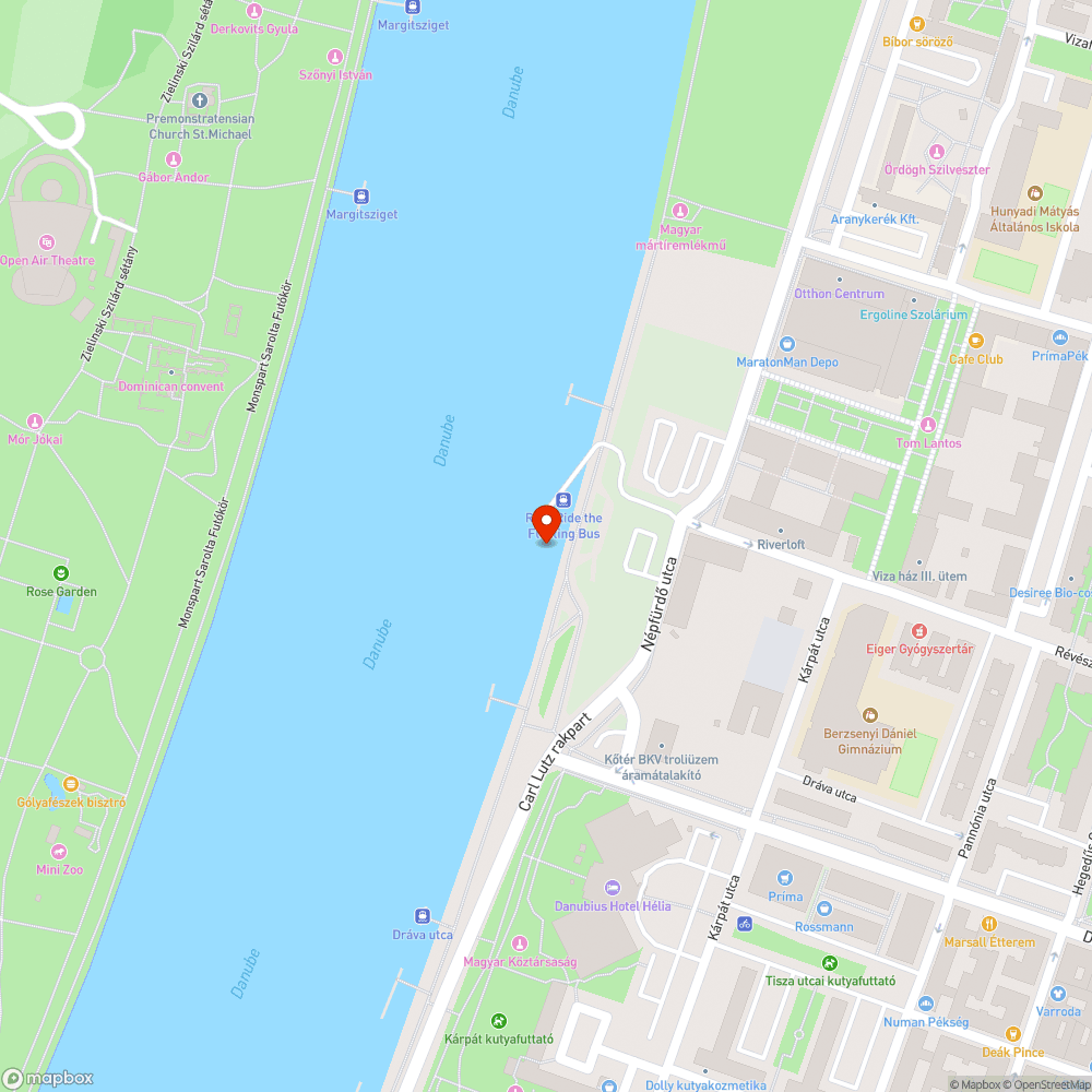 Kerekesszék a Dunában bejelentés helye