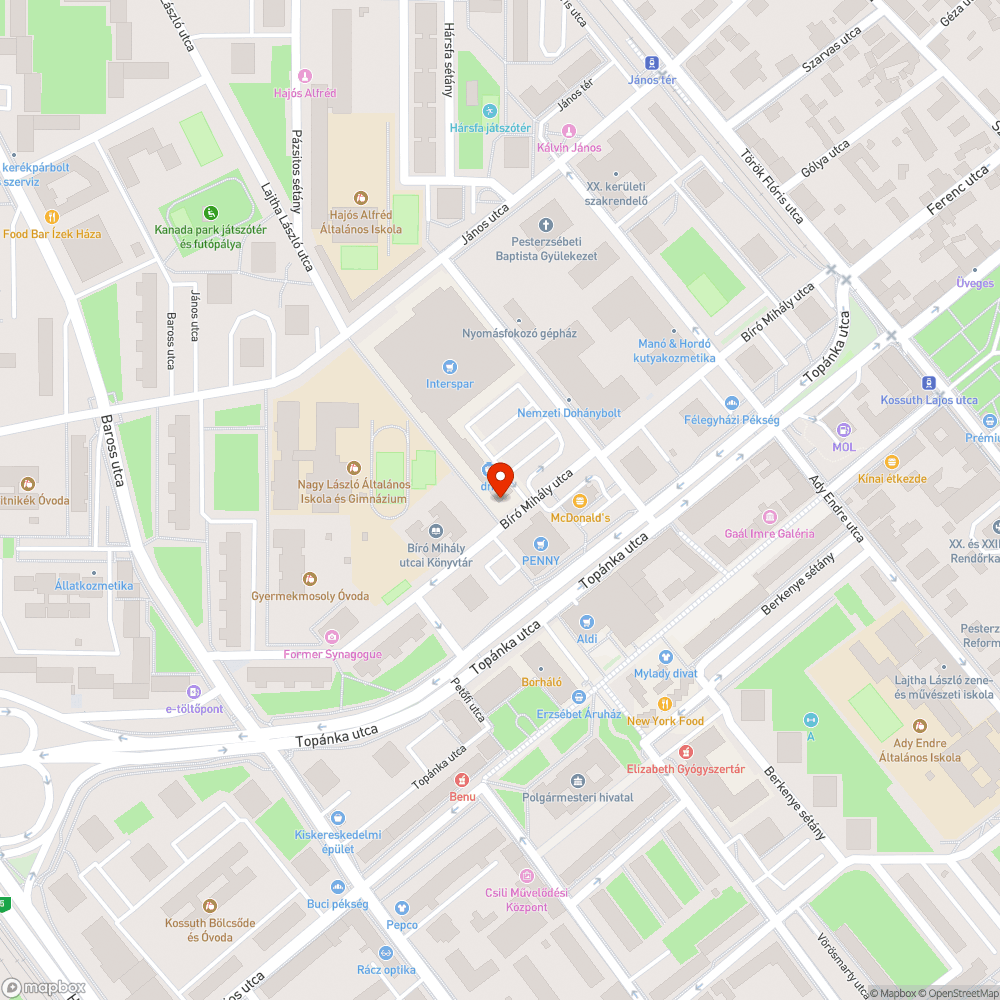 Zöldhulladék az Interspar területén bejelentés helye