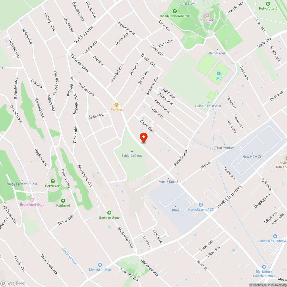 Főúton besüllyedt úttest bejelentés helye