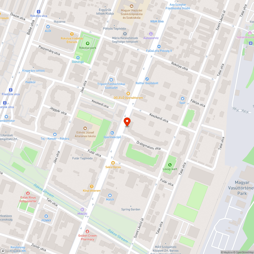 Kiszáradt fa bejelentés helye