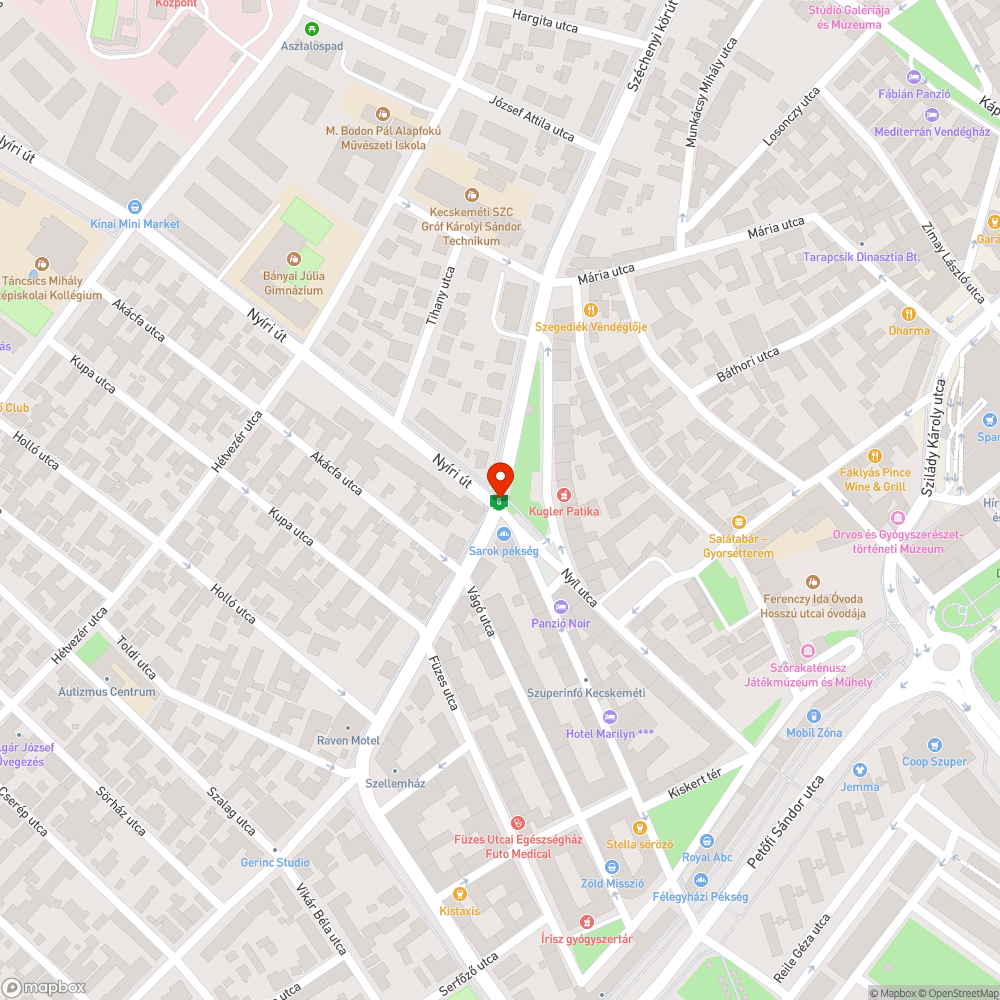 Megsüllyedt aszfalt bejelentés helye