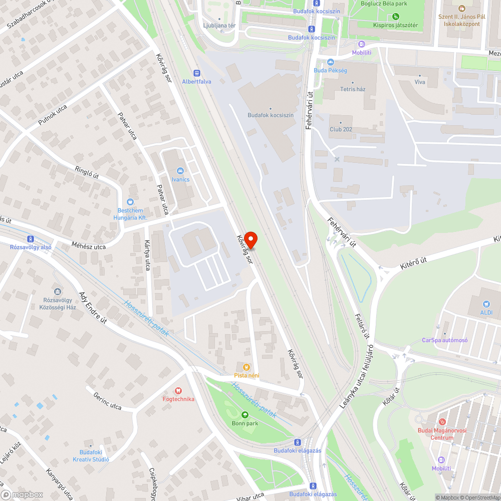 Belógó, fásult növényzet bejelentés helye