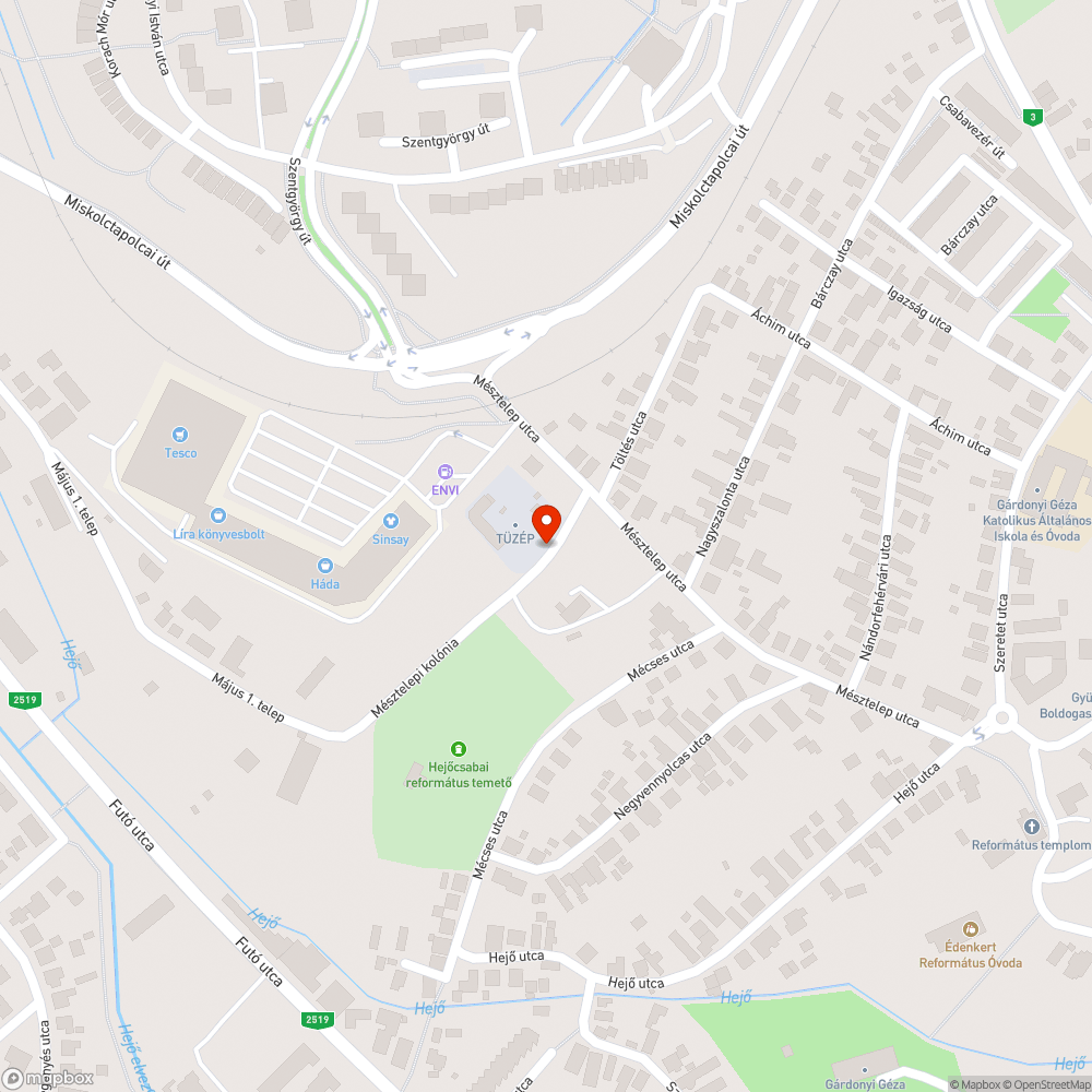 Illegális hulladéklerakás bejelentés helye