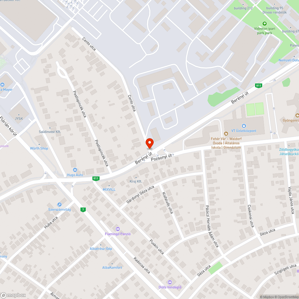 Rendszeresen a kereszteződésben parkoló autó bejelentés helye