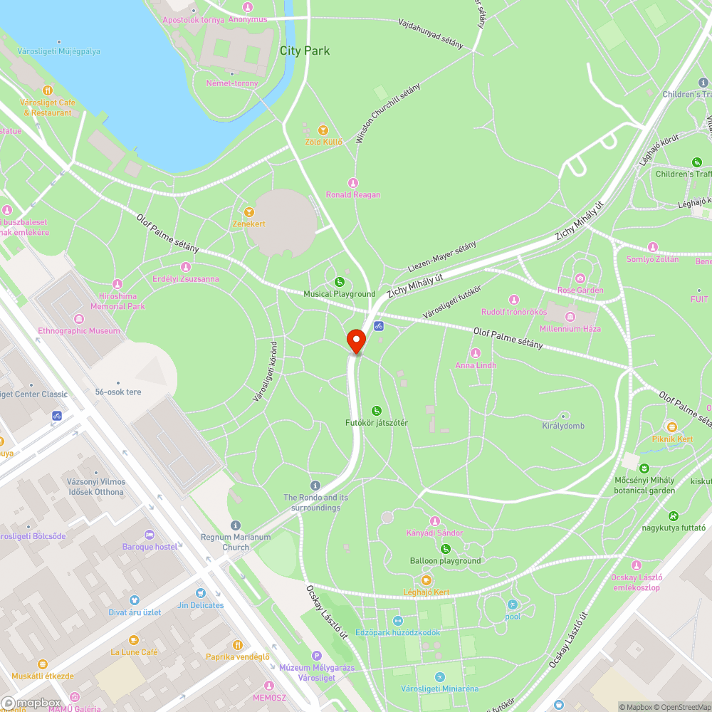 Kiégett lámpák a futókör körül bejelentés helye