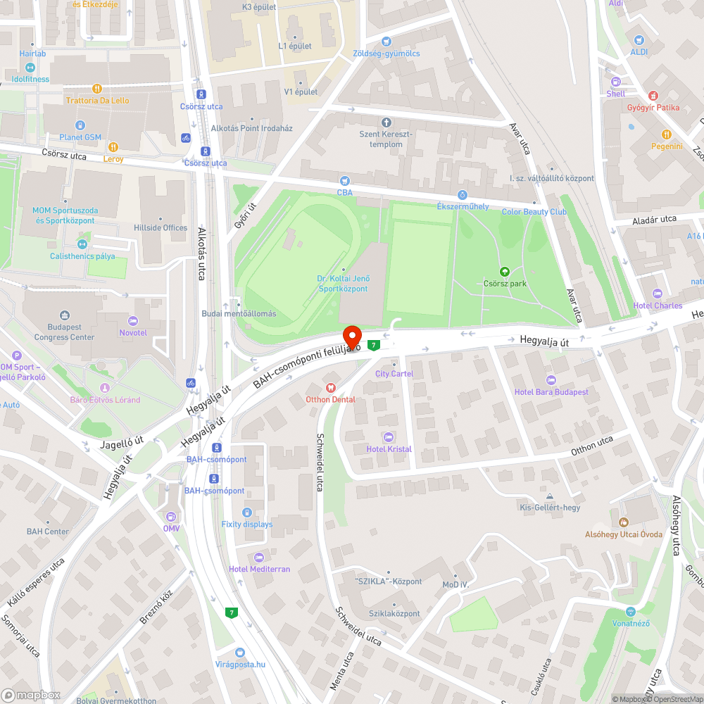 Süllyedt fedlap bejelentés helye