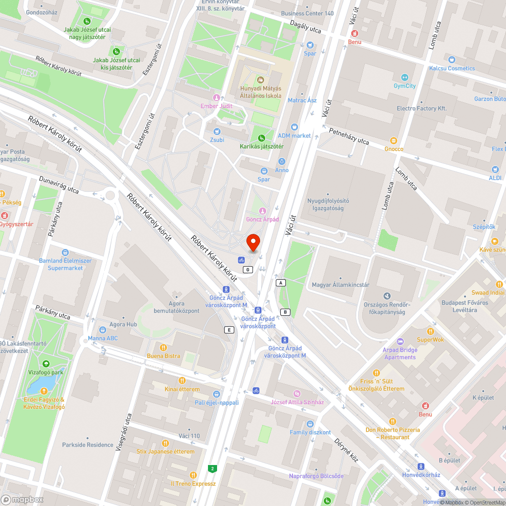 Leszakadt burkolat szemeteskukáról bejelentés helye