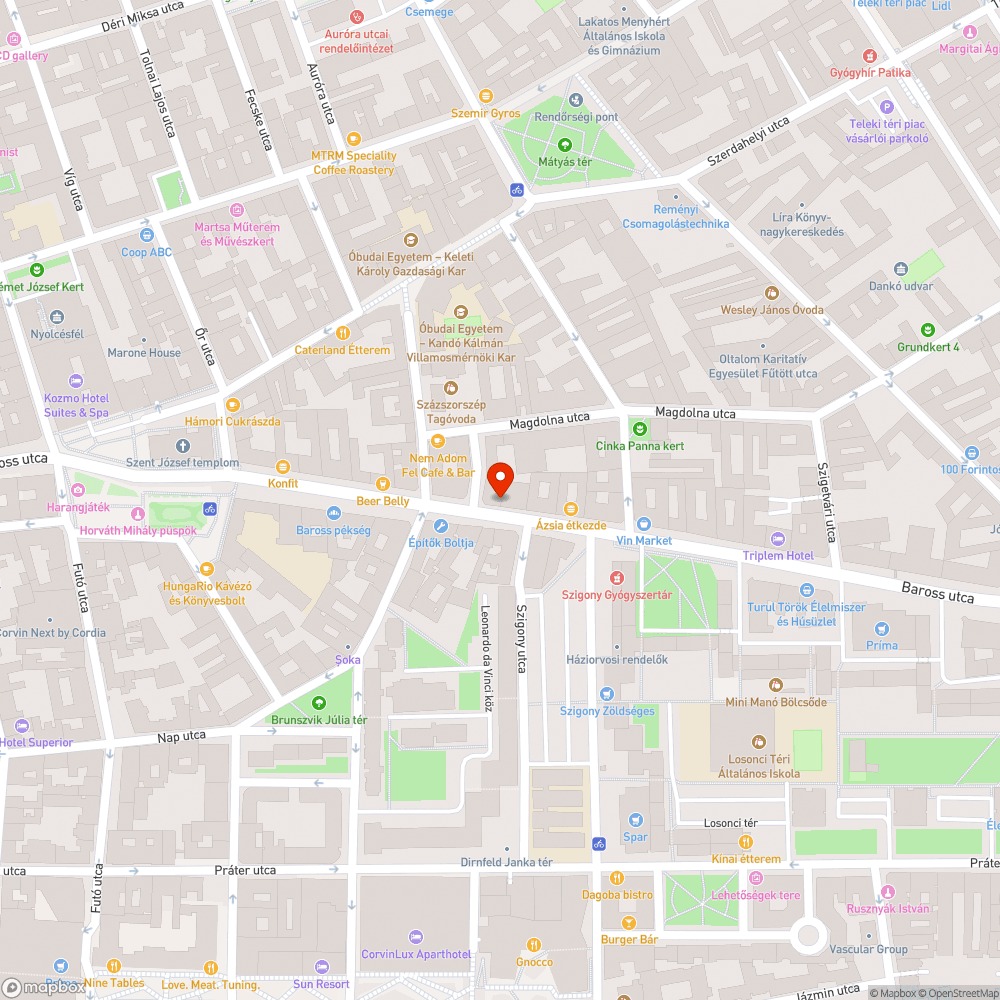 Baross utca 88 bejelentés helye