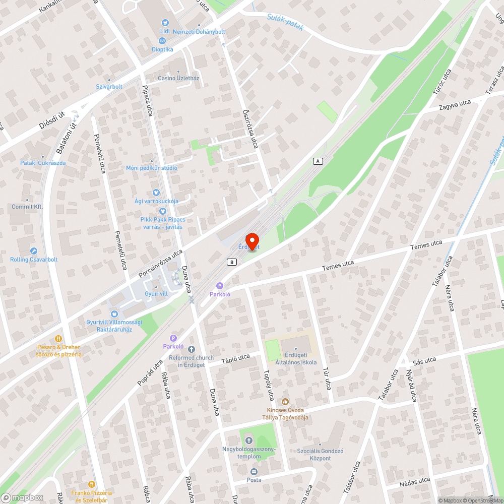 Elhagyott jármű bejelentés helye