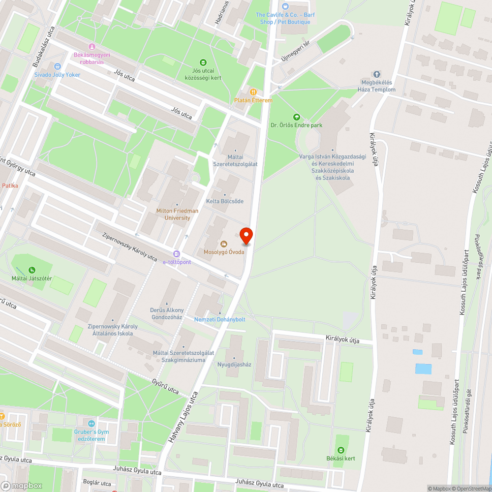 Gúnyos graffiti bejelentés helye